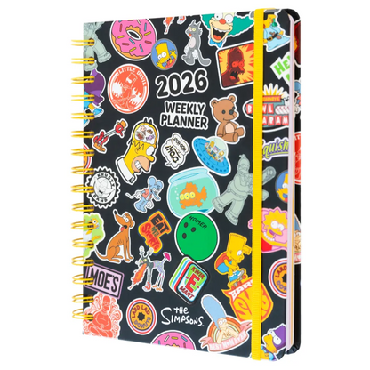 AGENDA ANUAL 2026 SEMANA VISTA A5 THE SIMPSONS