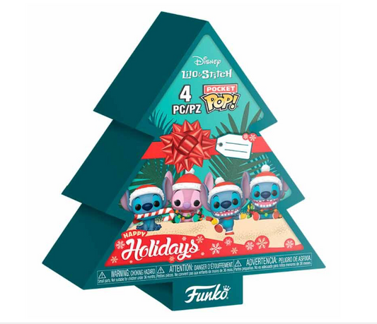Pocket POP com 4 figuras Disney Stitch Árvore de Natal