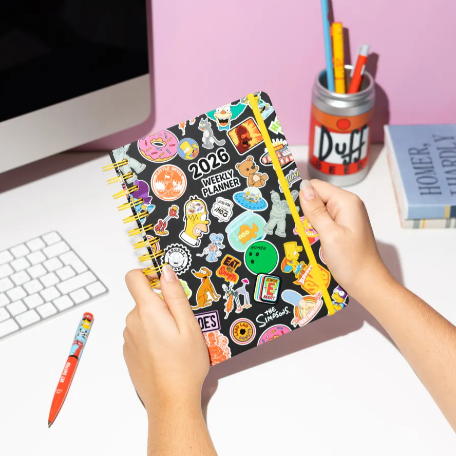 AGENDA ANUAL 2026 SEMANA VISTA A5 THE SIMPSONS