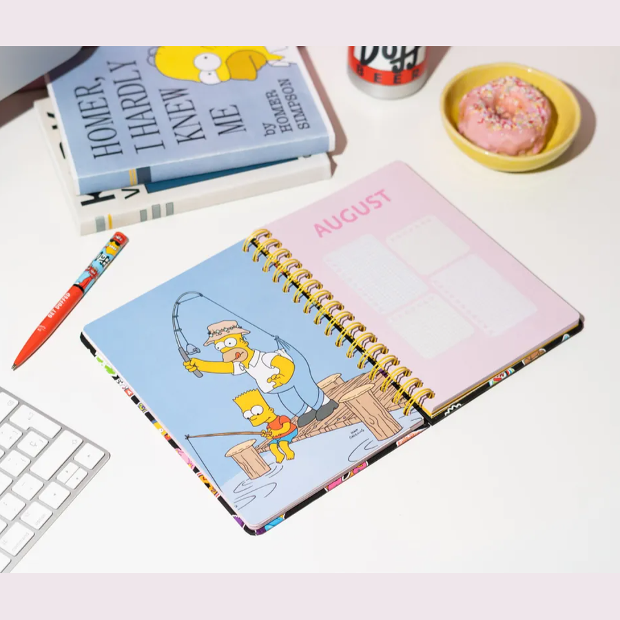 AGENDA ANUAL 2026 SEMANA VISTA A5 THE SIMPSONS