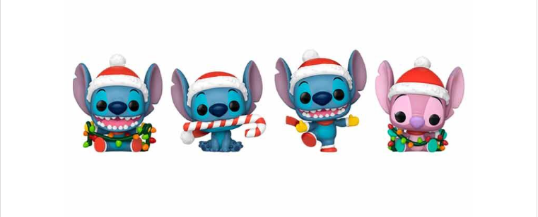 Pocket POP com 4 figuras Disney Stitch Árvore de Natal