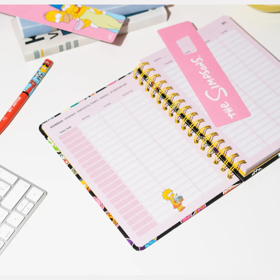 AGENDA ANUAL 2026 SEMANA VISTA A5 THE SIMPSONS