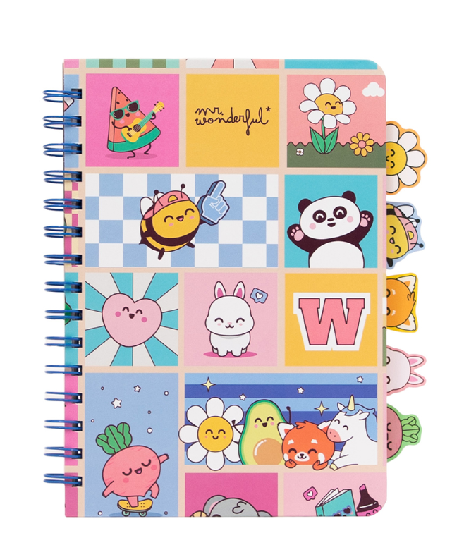 Caderno A5 com Separadores - Wonder Comic Mr wonderful