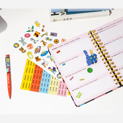 AGENDA ANUAL 2026 SEMANA VISTA A5 THE SIMPSONS