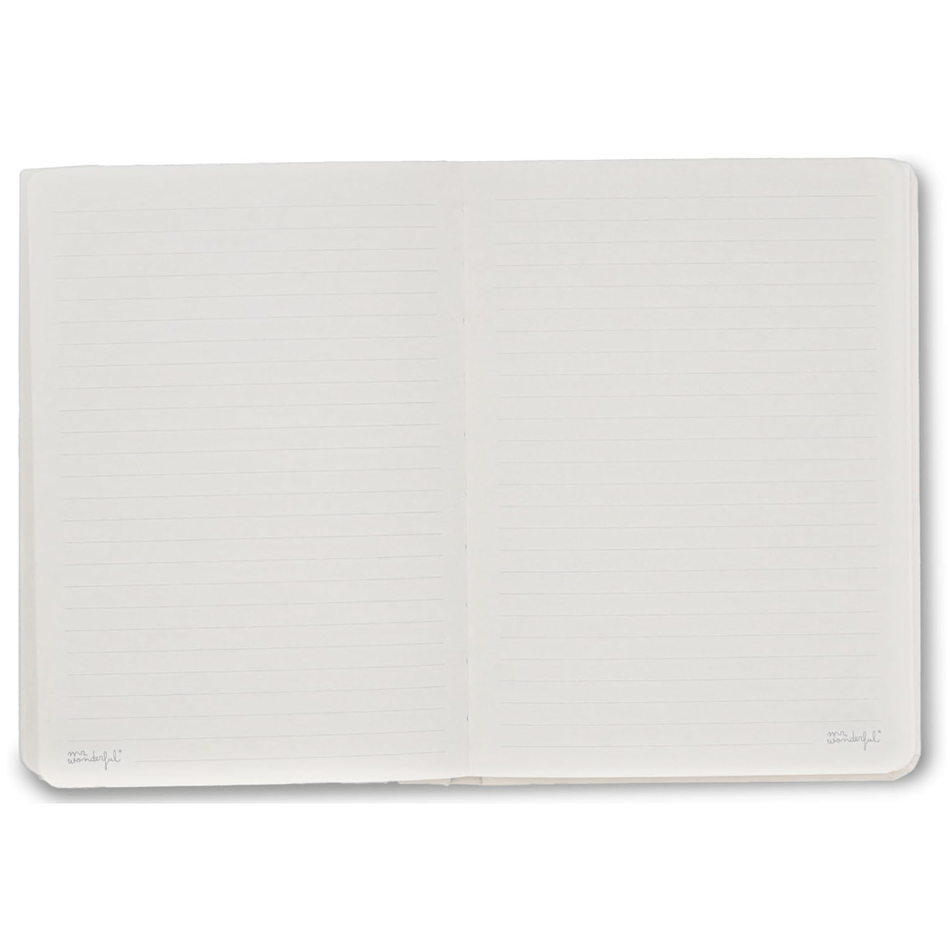 Notebook A5 Mr. Wonderful estampado flores Pautado