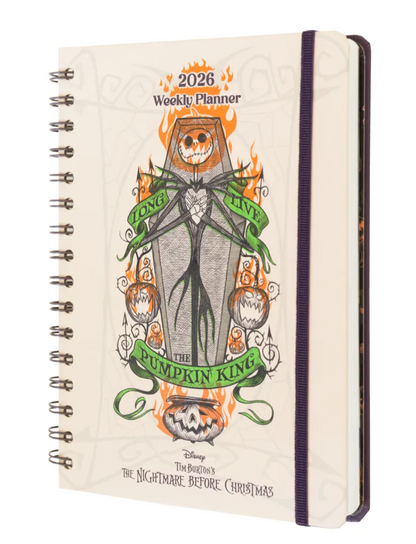 AGENDA ANUAL 2026 SEMANA VISTA A5 DISNEY PESADELO ANTES DO NATAL