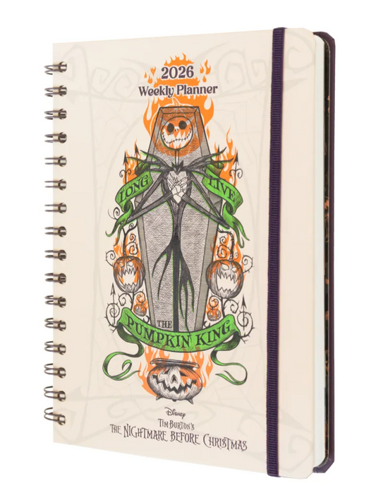 AGENDA ANUAL 2026 SEMANA VISTA A5 DISNEY PESADELO ANTES DO NATAL