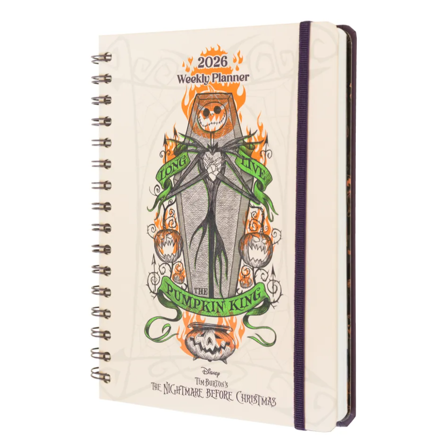 AGENDA ANUAL 2026 SEMANA VISTA A5 DISNEY PESADELO ANTES DO NATAL