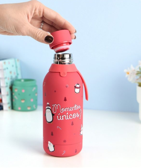 Garrafa térmica Natal 500ml - Momentos Únicos