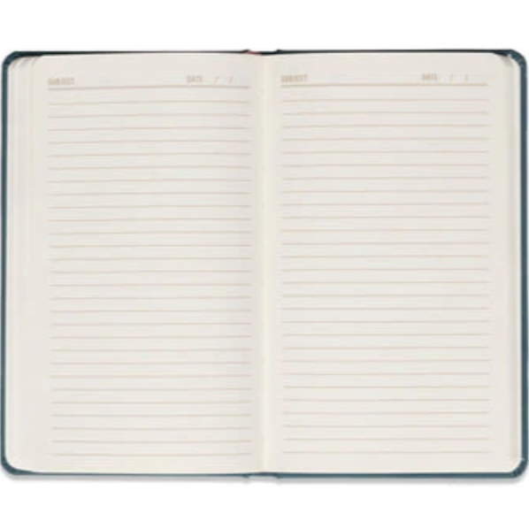 Caderno Celestial Lua Teal em Tecido – DesignWorks Ink