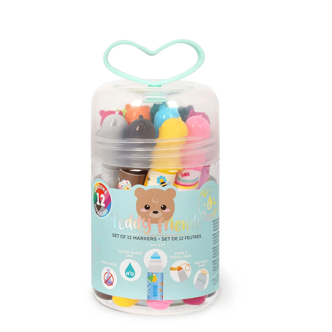 Set de 12 rotuladores legami - Teddy Friends