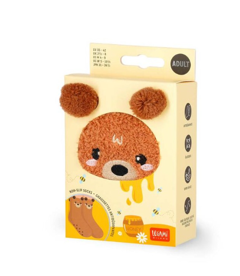 Meias antiderrapantes Legami Urso Adulto