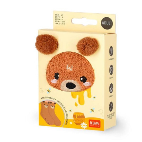 Meias antiderrapantes Legami Urso Adulto
