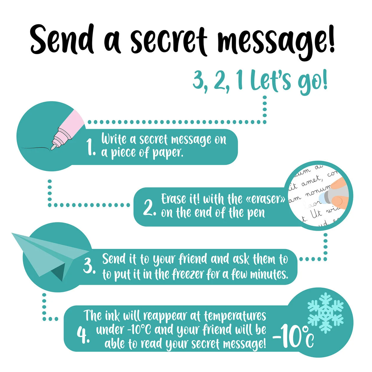 Caneta apagável Panda - Papelaria Encantada