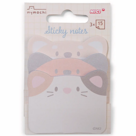 Mymochi nici | Set Post it, 3 motivos c/15 folhas cada