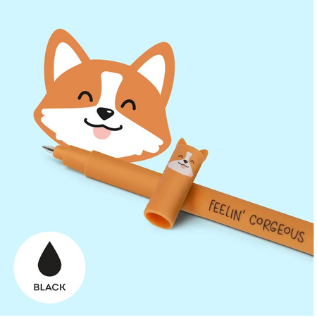 Caneta apagável Corgi - Papelaria Encantada