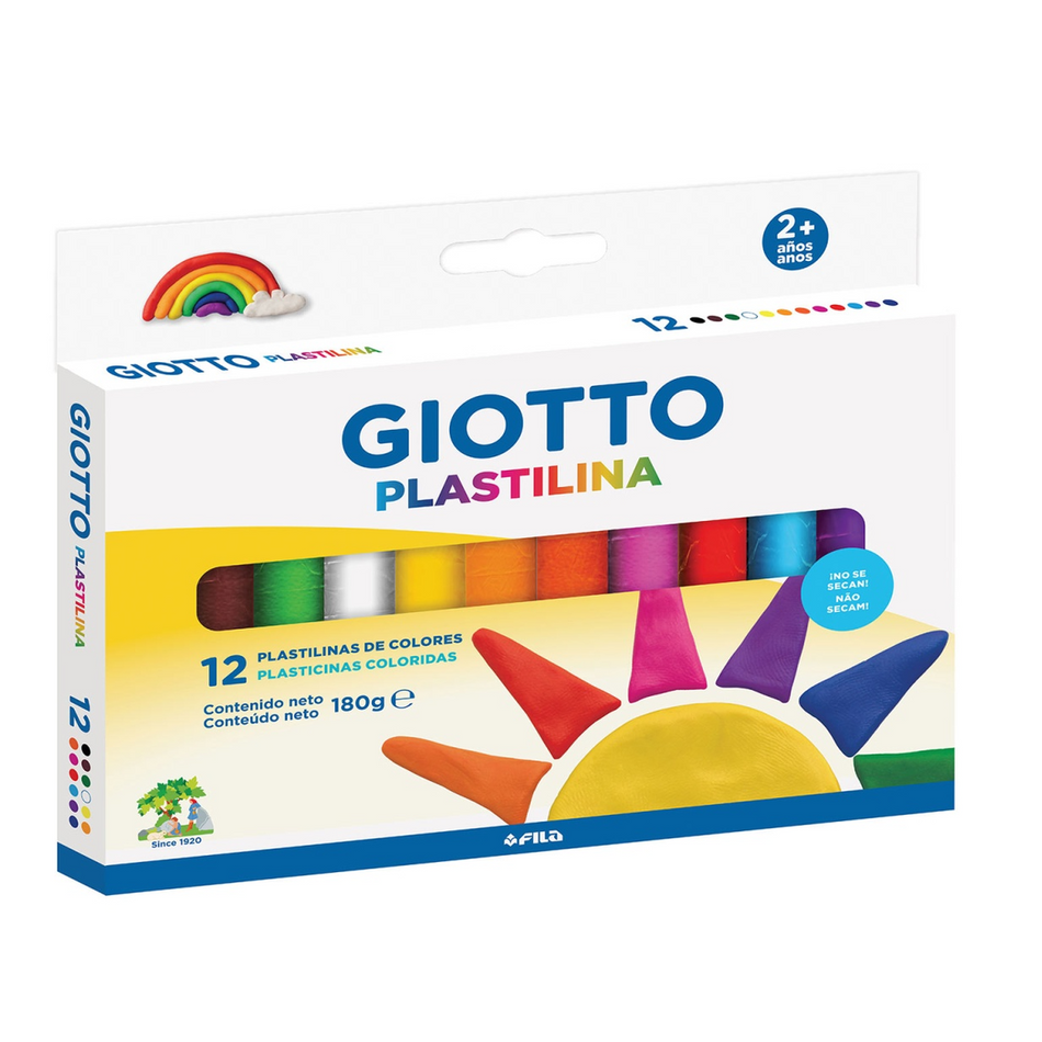 Plasticina GIOTTO Vegetal 12 cores x 15g