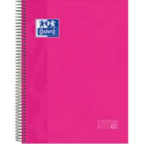 Caderno A4 capa dura espiral Oxford School Quadriculado 150 Folhas 90G Rosa