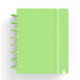 Caderno Ingeniox A5 Pautado 80fl 100g Foam C/Elastico Verde Pastel
