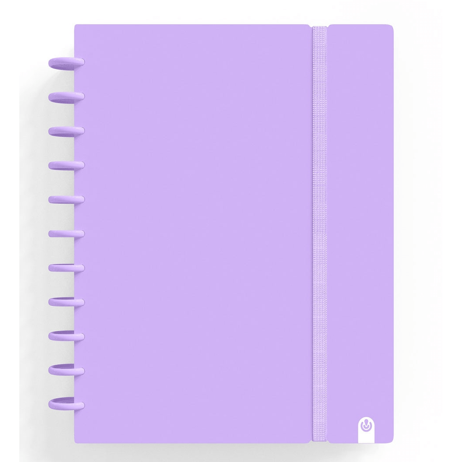 Caderno Ingeniox A4 Pautado 80fl 100g Foam C/Elastico Violeta