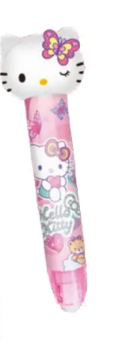 Borracha retrátil Hello Kitty Rosa Borboleta