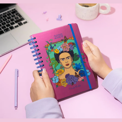 AGENDA ANUAL 2026 SEMANA VISTA A5 FRIDA KAHLO