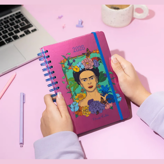 AGENDA ANUAL 2026 SEMANA VISTA A5 FRIDA KAHLO