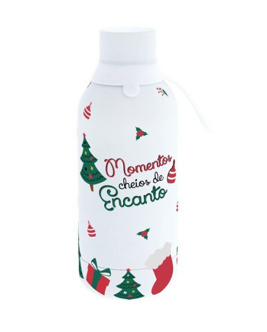 Garrafa térmica Natal 500ml - Momentos cheios de encanto