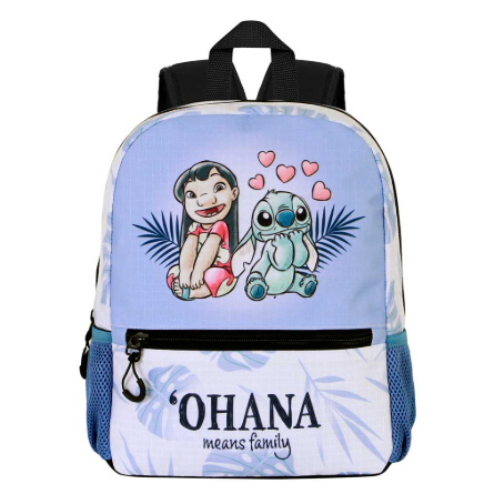 Mochila Lilo e Stitch Lilás Doce Casal Lilo e Stitch