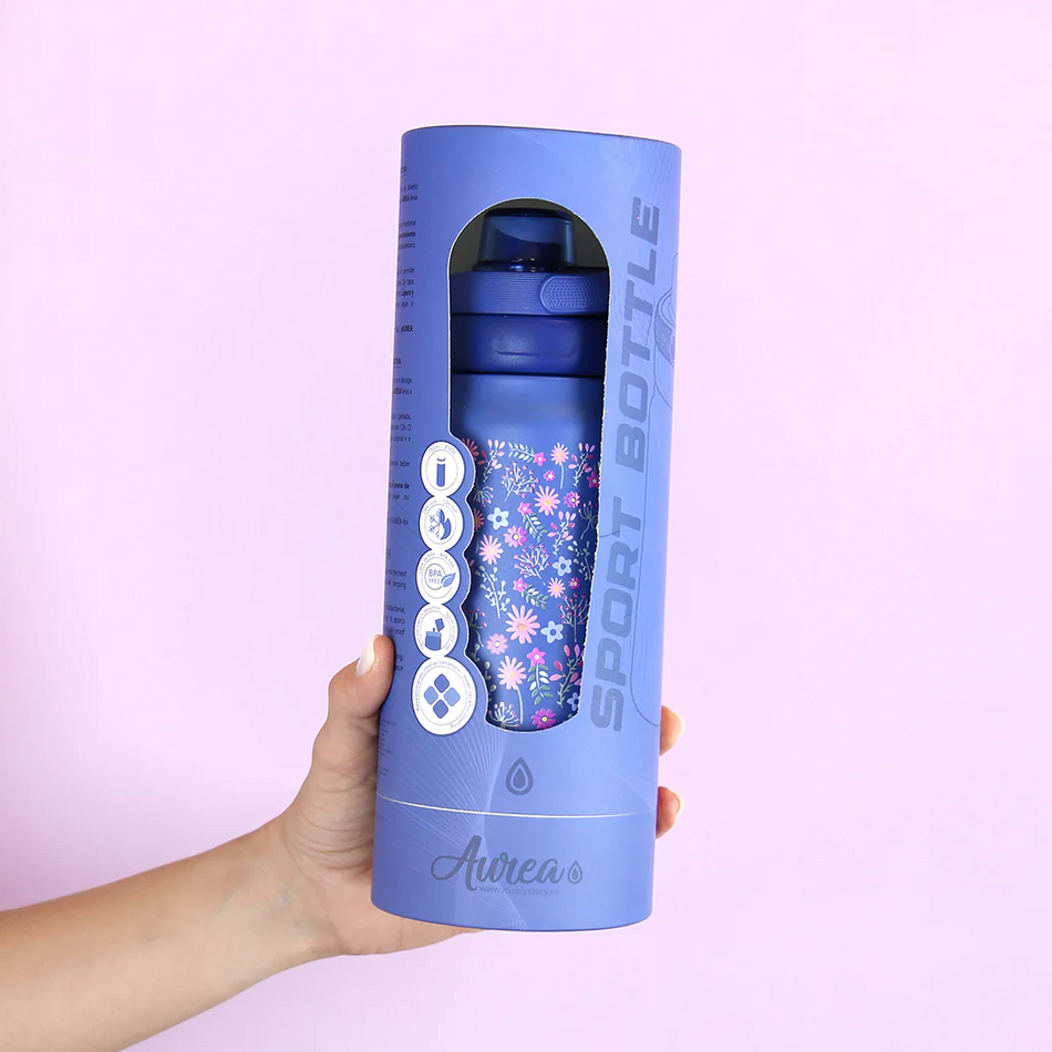 Garrafa térmica Sport - Mazarine - Floral Vibes 750ML