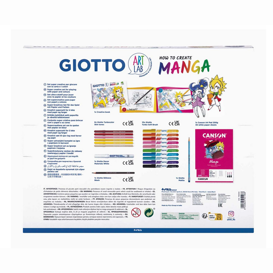 Conjunto GIOTTO Art Lab Mangá