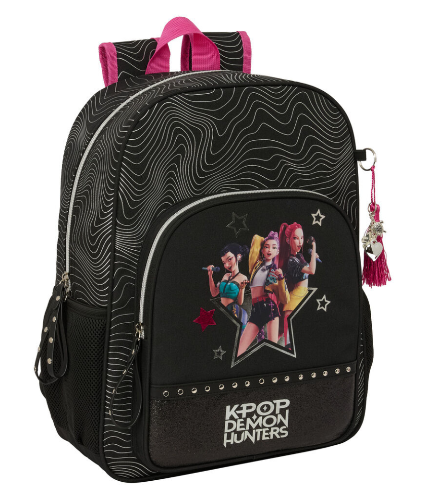 Mochila Kpop Demon Hunters 42Cm adaptavel a trolley