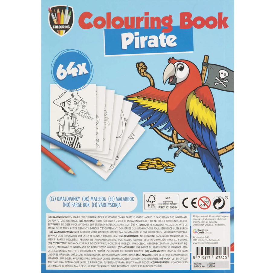 Livro para colorir 64 paginas Pirata