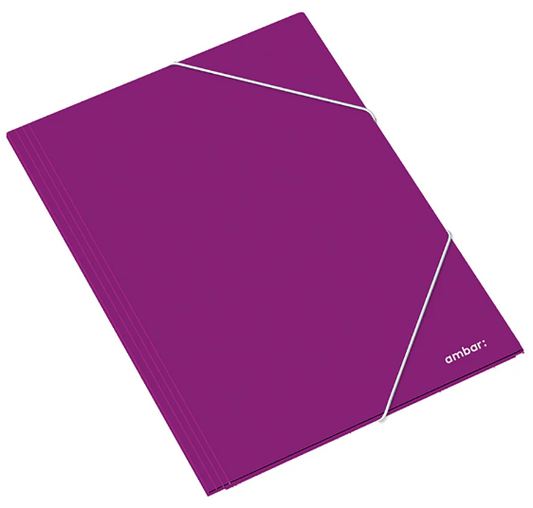 Capa com Elástico Ambar School Almaço Cartolina A4 Roxo
