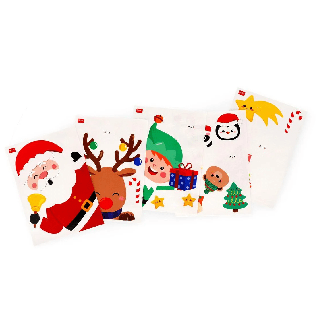 Conjunto de 70 adesivos estáticos para janelas - Windo-Wow Natal Legami