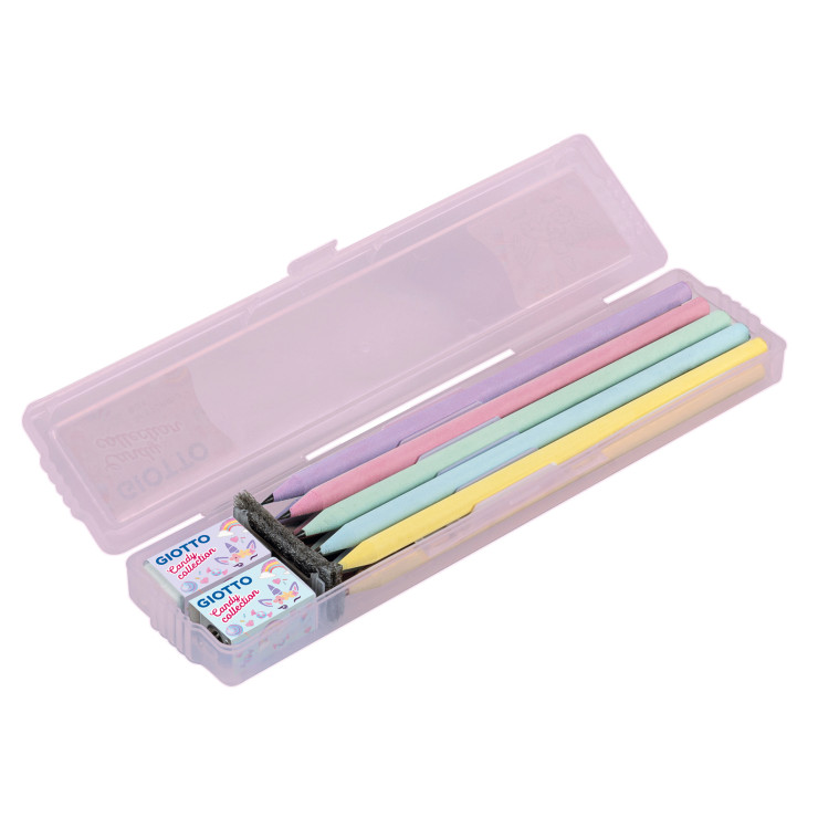 Conjunto Giotto Candy Collection 10 lápis + afia + borracha
