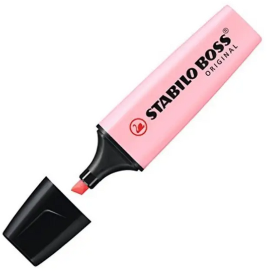 Sublinhador Stabilo rosa pastel