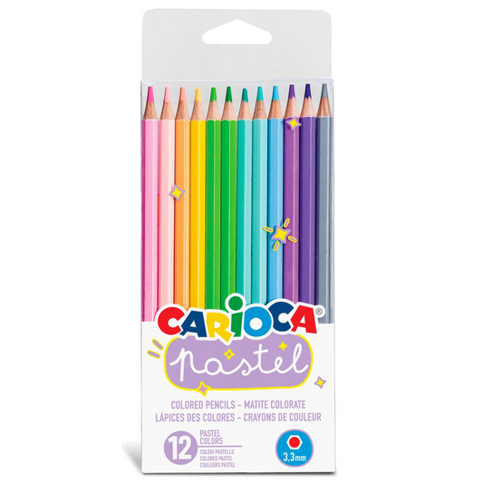 Lápis de cor carioca pastel blister c/12