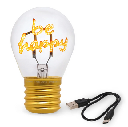 Candeeiro de mesa em forma de lâmpada Be happy Legami