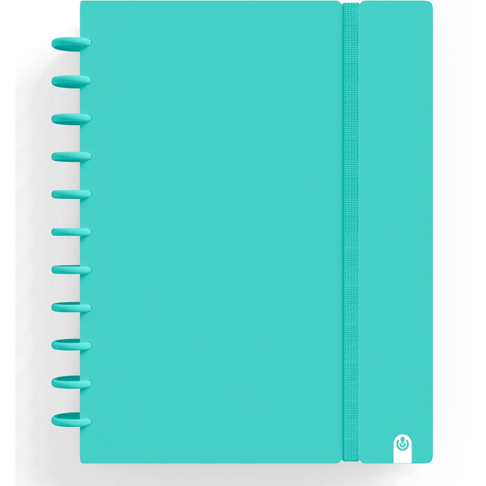 Caderno Ingeniox A4 Pautado 80fl 100g Foam C/Elastico Verde menta pastel