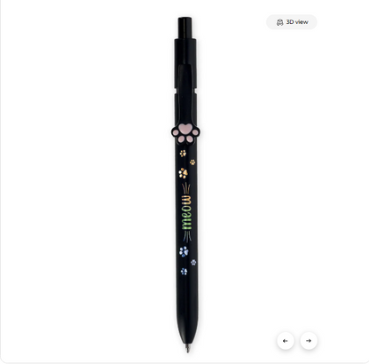 Esferográfica com tema de gatinho - tinta preta - Meow Legami