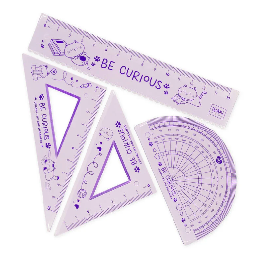 Conjunto de geometria Gato - Você arrasa! Legami