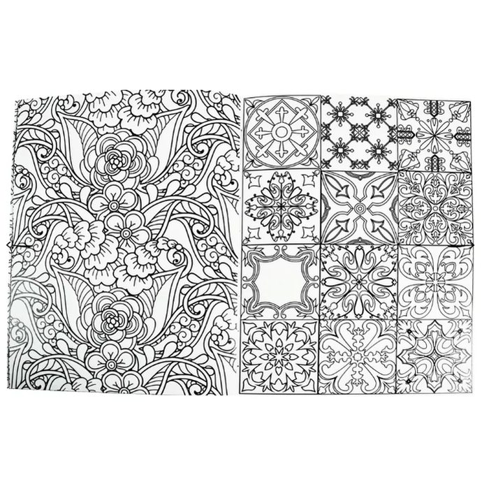 Livro para colorir - Colouring Calm and Peace – Azulejos
