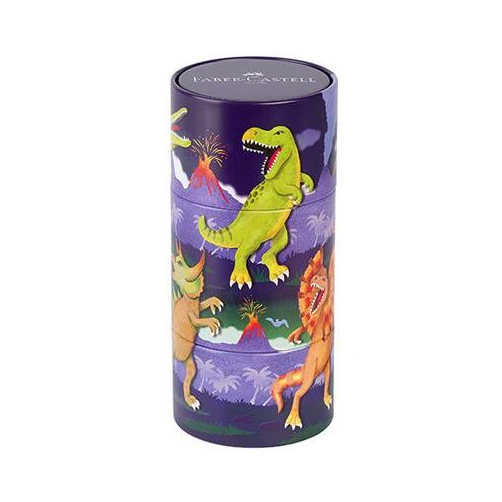 Marcadores Faber-Castell Connector em Caixa Dinossauro - 20 Unidades