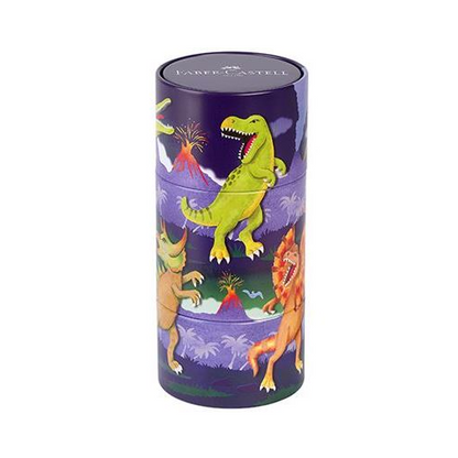 Marcadores Faber-Castell Connector em Caixa Dinossauro - 20 Unidades