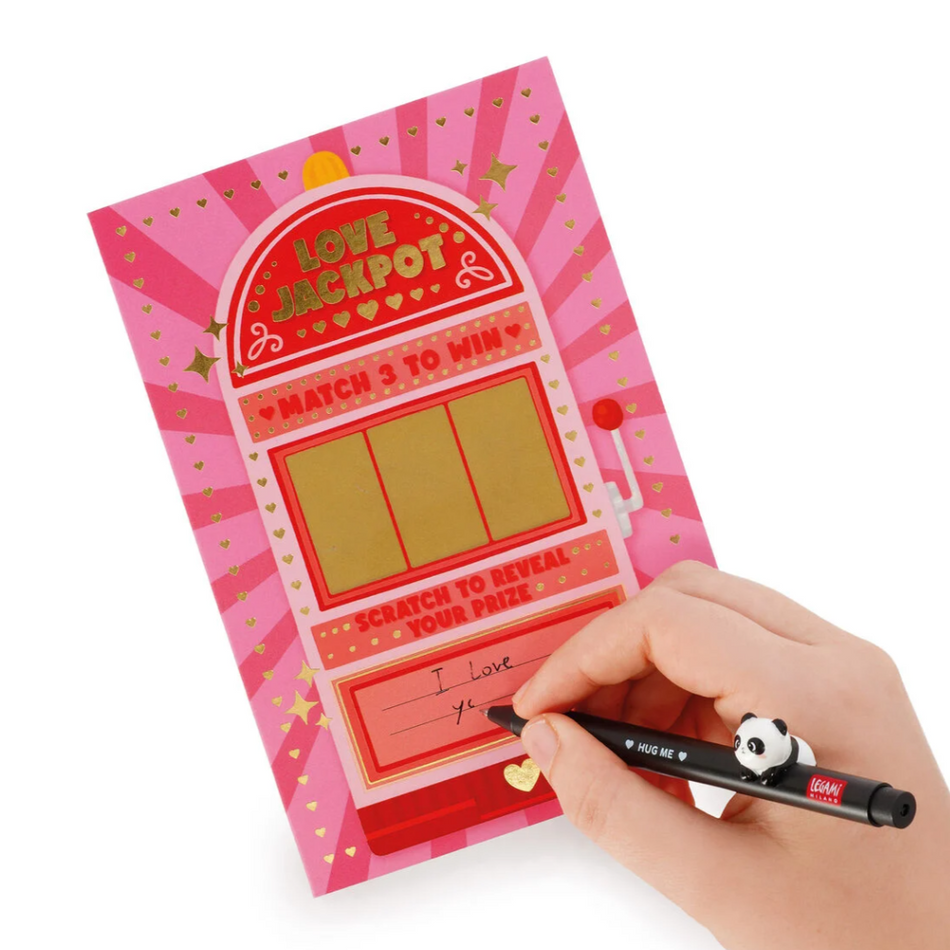 Cartão de felicitações "Raspe para revelar" - Prémio do Amor - Legami