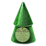 Vela Perfumada Paddywax Cypress & Fir 198 g — Árvore de Natal em Vidro Verde