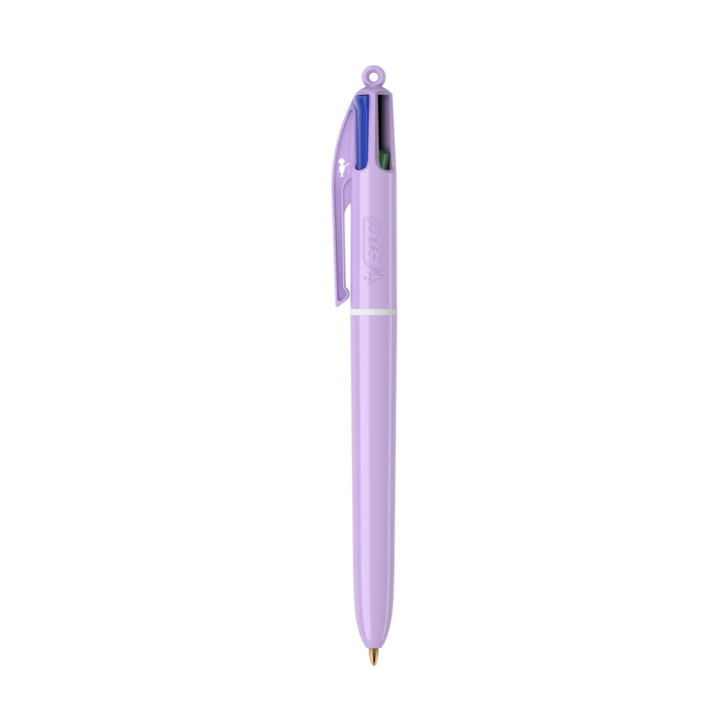 Esferográfica de 4 cores BIC Lilás Pastel