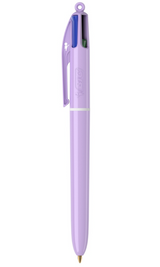 Esferográfica de 4 cores BIC Lilás Pastel