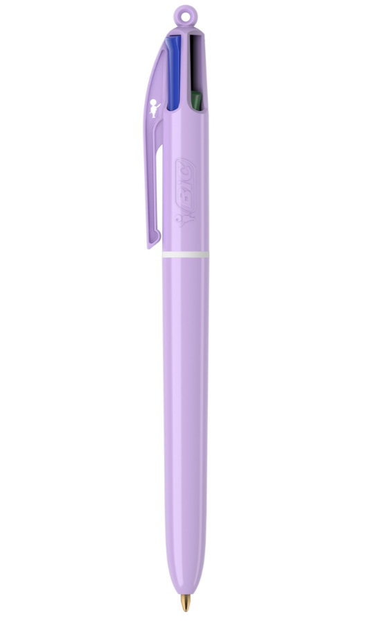 Esferográfica de 4 cores BIC Lilás Pastel